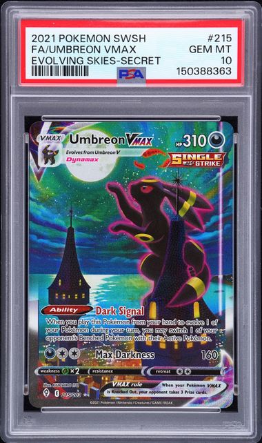 PSA 10 FA/UMBREON VMAX EVOLVING SKIES