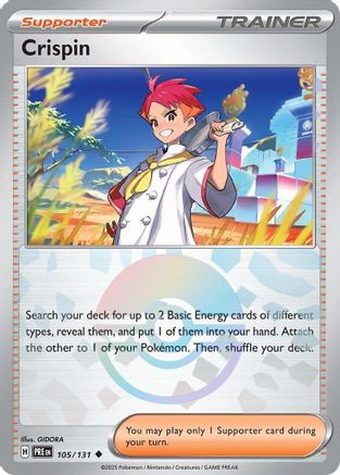 Crispin (Poke Ball Pattern) (105/131) - SV Prismatic Evolutions Holofoil