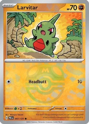 Larvitar (Master Ball Pattern) (47/131) - SV Prismatic Evolutions Holofoil
