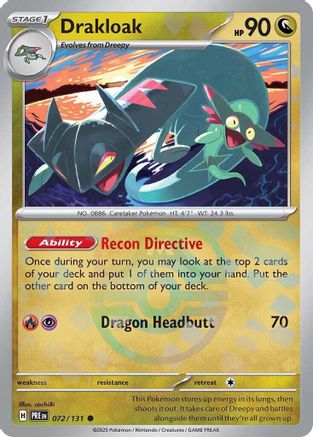Drakloak (Master Ball Pattern) (72/131) - SV Prismatic Evolutions Holofoil
