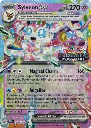 Sylveon ex (Prismatic Evolutions Stamp) (41/131) - Miscellaneous Cards & Products Holofoil
