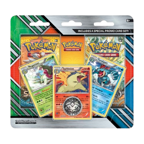 Sun & Moon & Steam Siege 2-Pack Blister w/ Meganium & Typhlosion & Feraligatr Promo