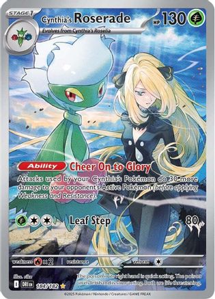 Cynthia's Roserade (184/182) - SV10 Destined Rivals Holofoil