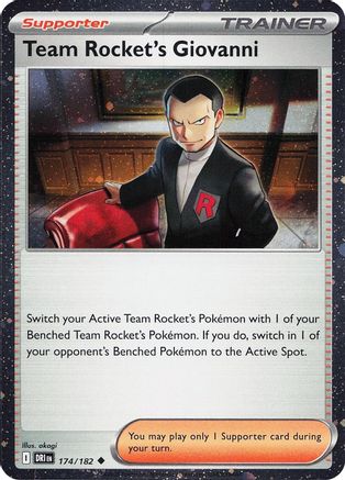 Team Rocket's Giovanni (Cosmos Holo) (174) - Miscellaneous Cards & Products Holofoil