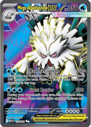 Mega Abomasnow ex (157/132) - ME01 Mega Evolution Holofoil