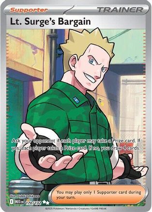 Lt. Surge's Bargain (170/132) - ME01 Mega Evolution Holofoil