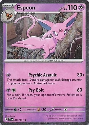 Espeon (Cosmos Holo) (33/131) - Miscellaneous Cards & Products Holofoil