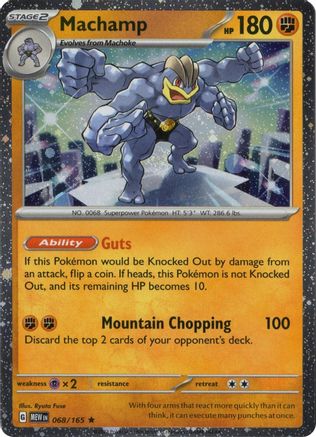 Machamp (Cosmos Holo) (68/165) - Miscellaneous Cards & Products Holofoil