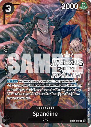 Spandine (Online Regional Finalist Card Set 2025 Vol.1) (EB01-043) - One Piece Promotion Cards Foil