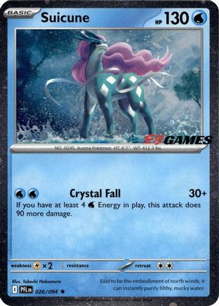 Suicune (EB Games Exclusive) (26/null) - Miscellaneous Cards & Products Holofoil
