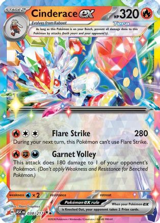 Cinderace ex (38) - ME Ascended Heroes Holofoil
