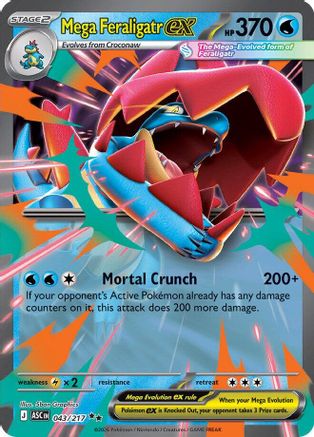 Mega Feraligatr ex (43/217) - ME Ascended Heroes Holofoil