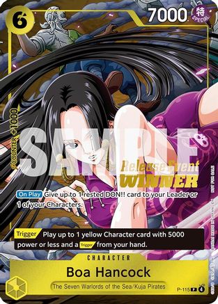 Boa Hancock (OP15 Release Event Winner) (P-115) - One Piece Promotion Cards Foil
