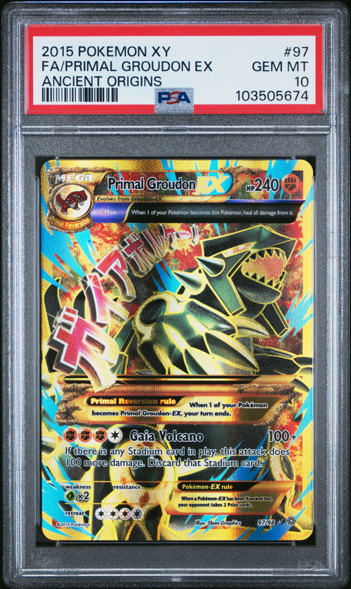 PSA 10 FA/PRIMAL GROUDON EX ANCIENT ORIGINS