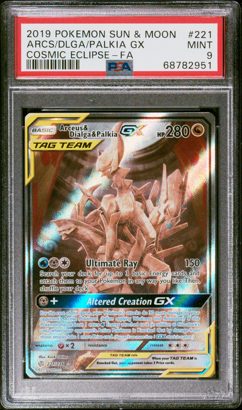 PSA 9 ARCS/DLGA/PALKIA GX COSMIC ECLIPSE-FA PSA 9 ARCS/DLGA/PALKIA GX COSMIC ECLIPSE-FA