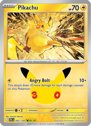 Pikachu (52/128) - ME 30th Celebration Holofoil