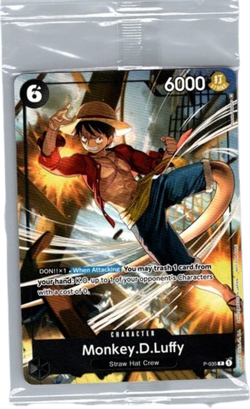 One Piece Monkey D. Luffy (P-035) English Promo Card - Sealed