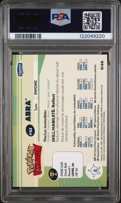 PSA Card Back