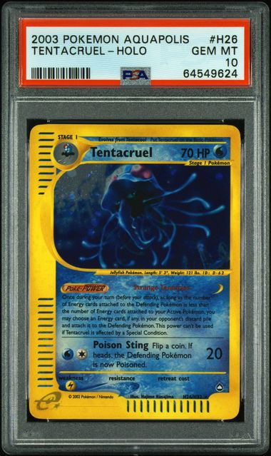 PSA 10 TENTACRUEL HOLO AQUAPOLIS