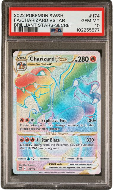 PSA 10 FA/CHARIZARD VSTAR BRILIANT STARS SECRET
