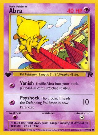 Abra (49/82) - Team Rocket 1st Edition
