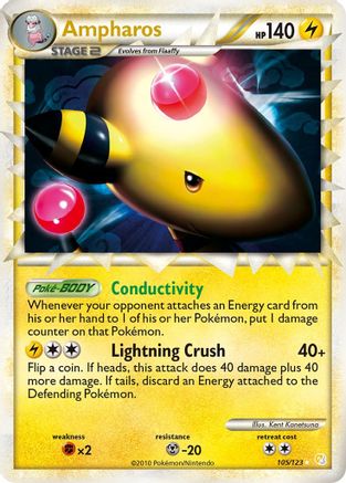 Ampharos (Prime) (105/123) - HeartGold SoulSilver Holofoil