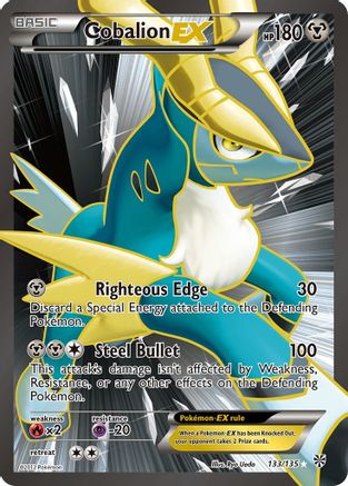Cobalion EX (Full Art) (133/135) - Plasma Storm Holofoil