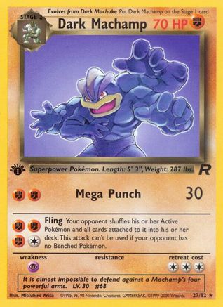 Dark Machamp (27/82) - Team Rocket 1st Edition