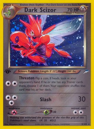 Dark Scizor (9/105) - Neo Destiny Unlimited Holofoil