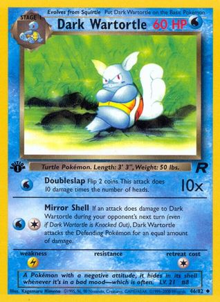Dark Wartortle (46/82) - Team Rocket 1st Edition