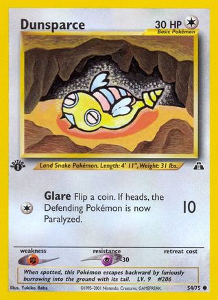 Dunsparce (54/75) - Neo Discovery 1st Edition