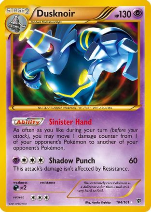 Dusknoir (Secret Rare) (104/101) - Plasma Blast Holofoil
