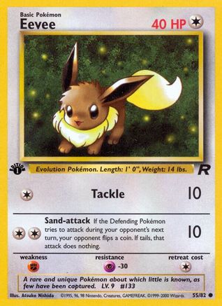 Eevee (55/82) - Team Rocket 1st Edition