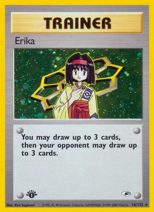 Erika (16/132) - Gym Heroes 1st Edition Holofoil