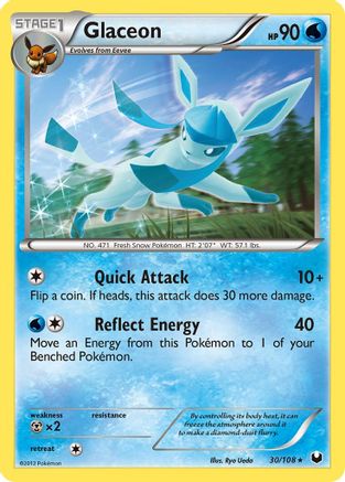 Glaceon (30/108) - Dark Explorers Reverse Holofoil