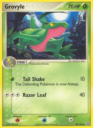 Grovyle (28/106) - Emerald Reverse Holofoil