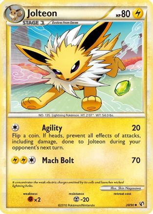Jolteon (28/90) - Undaunted Reverse Holofoil
