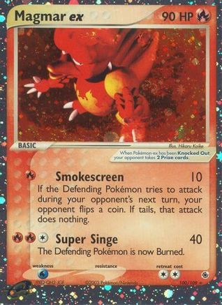 Magmar ex (100/109) - Ruby and Sapphire Holofoil