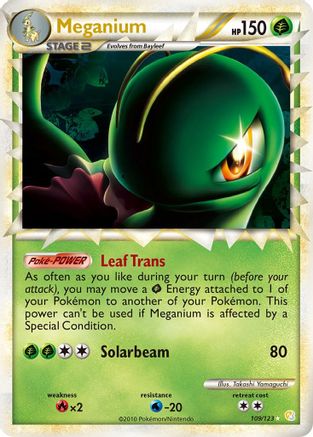 Meganium (Prime) (109/123) - HeartGold SoulSilver Holofoil