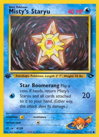 Misty's Staryu (92/132) - Gym Challenge 1st Edition