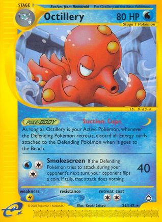 Octillery (26/147) - Aquapolis Reverse Holofoil