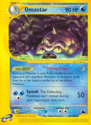 Omastar (23/144) - Skyridge Reverse Holofoil