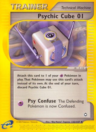 Psychic Cube (132/147) - Aquapolis Reverse Holofoil