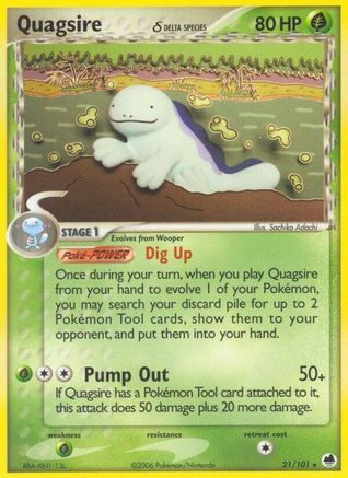 Quagsire (Delta Species) (21/101) - Dragon Frontiers Reverse Holofoil