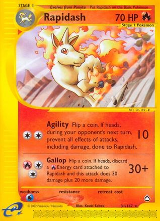 Rapidash (31/147) - Aquapolis Reverse Holofoil