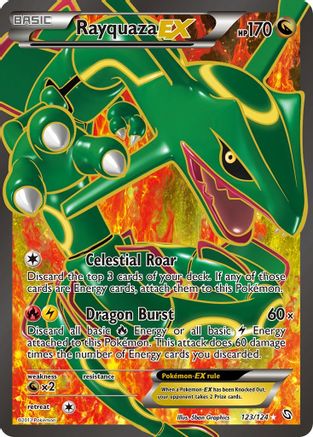 Rayquaza EX (Full Art) (123/124) - Dragons Exalted Holofoil