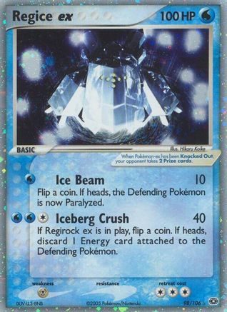 Regice ex (98/106) - Emerald Holofoil