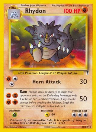 Rhydon (35/110) - Legendary Collection Reverse Holofoil