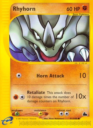 Rhyhorn (91/144) - Skyridge Reverse Holofoil