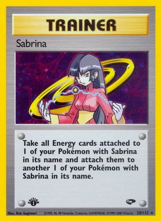 Sabrina (20/132) - Gym Challenge 1st Edition Holofoil